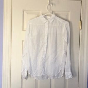 Uniqlo Linen Button down in white